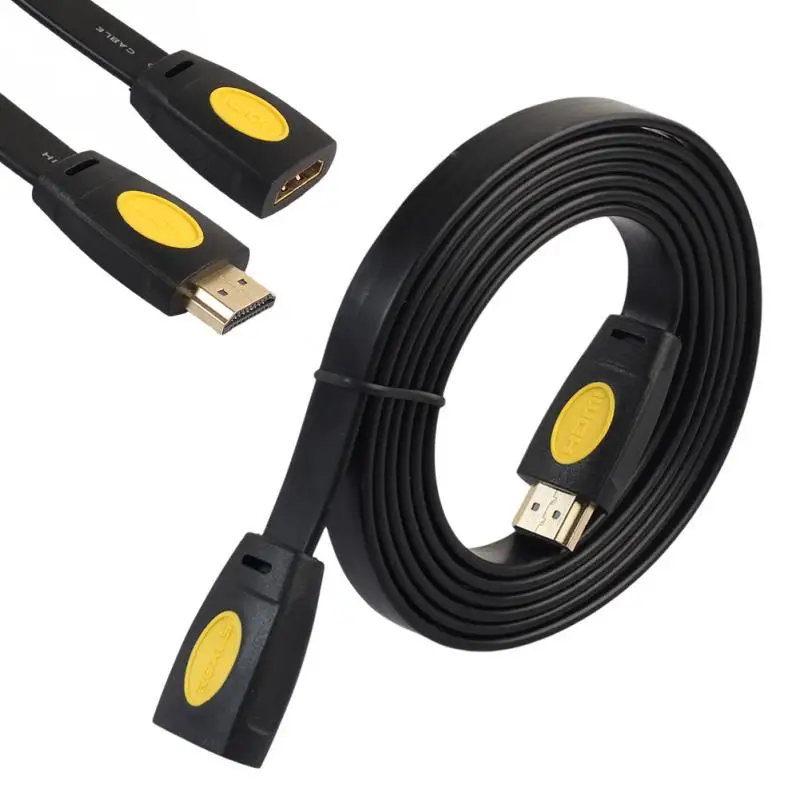 HDMI Male to Female Extension Cord HDMI Cable 4K 2.0 Version Flat Cable