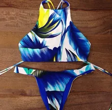 2016 women s swimming suit new women sexy gather swimsuit bikini feathers colored triangle bikini swimwear