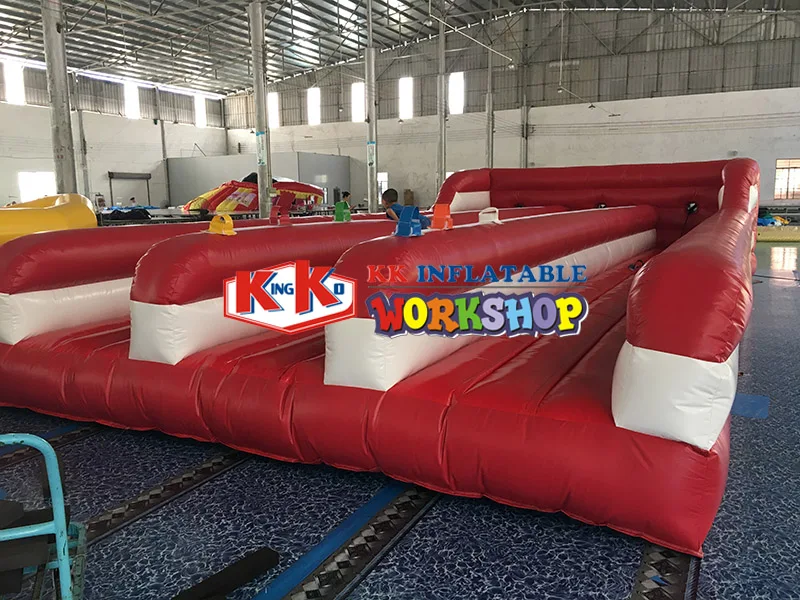 

Commercial Sport Challenge Runway Bounce Inflatable 3 Lanes Bungee Run