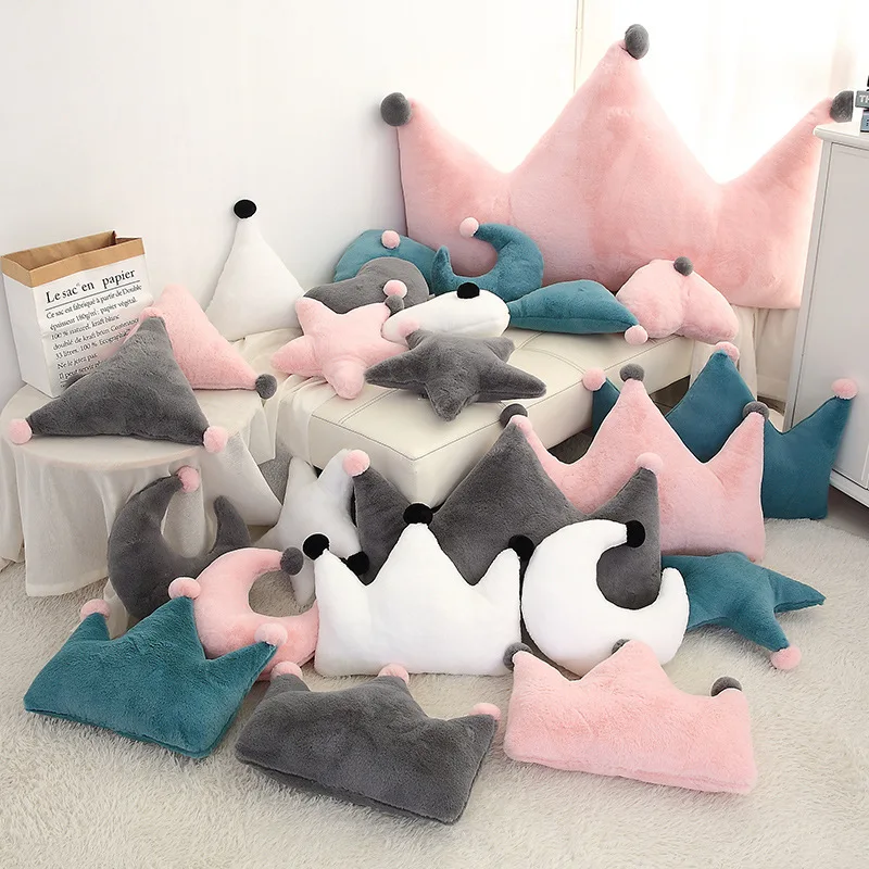 

40-50cm Plush toy stars moon pillow gift crown sofa cushion photo decoration baby toys for kid gifts