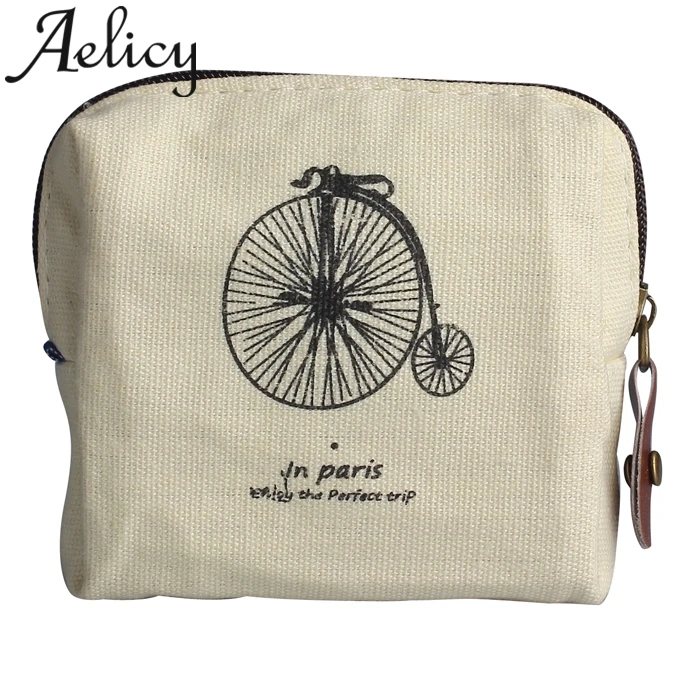 

Aelicy Classic Retro Canvas Short Wallet Women Square Coin Purse Wallet Holders Handbag Coins Change Keys Card Holder Bag