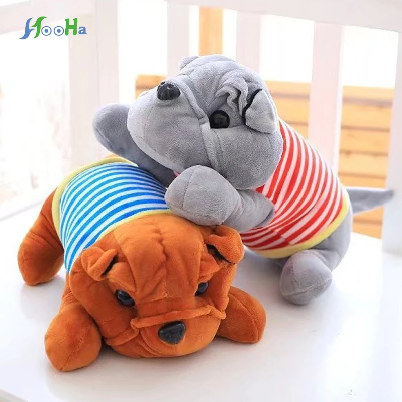 Buy 30cm Plush Bulldog Shar Pei Dog Toy Stuffed Animal
