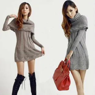 poncho sweater dress