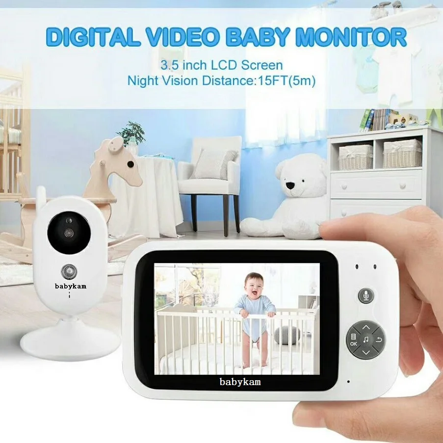 

Vigilabebe cry baby camera bebe monitor 3.5 inch LCD IR Night Vision Video Intercom 8 Lullabies Temperature Sensor vigila bebes