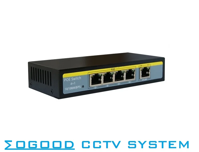 MoGood 5 портов PoE коммутатор Поддержка 802.3at/802.3af для 4CH NVR и CCTV IP/PoE камер 250 метров