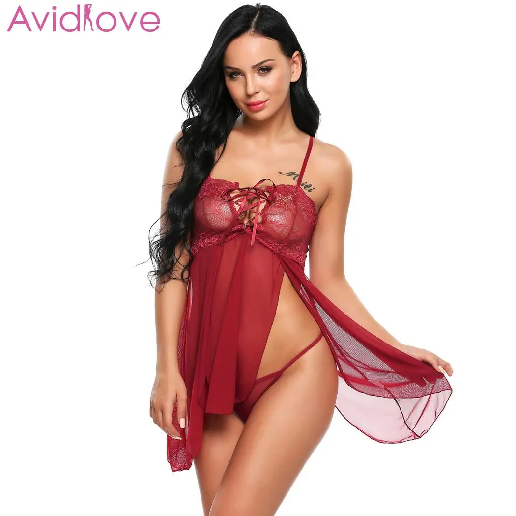 Avidlove Babydoll сексуальное женское нижнее белье горячее эротическое кружевное