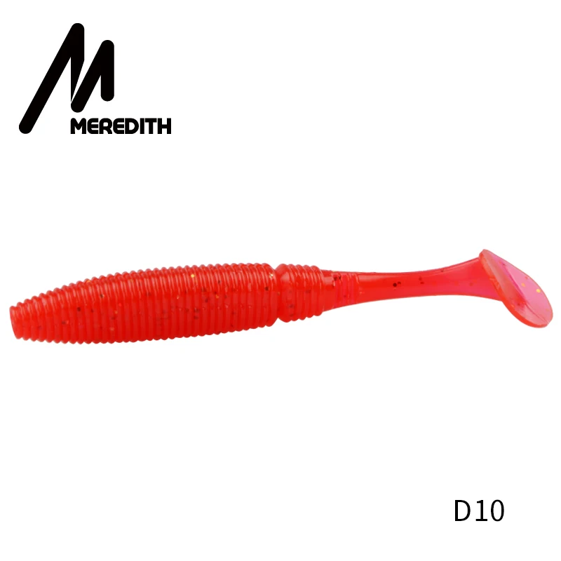 Рыболовные приманки MEREDITH 3,1" Absolut Minnow, 3,7 г, 80 мм, 10 шт., весло, хвост, приманка, рыболовные приманки-Воблеры, искусственный рыболовный мягкий червь - Цвет: D10