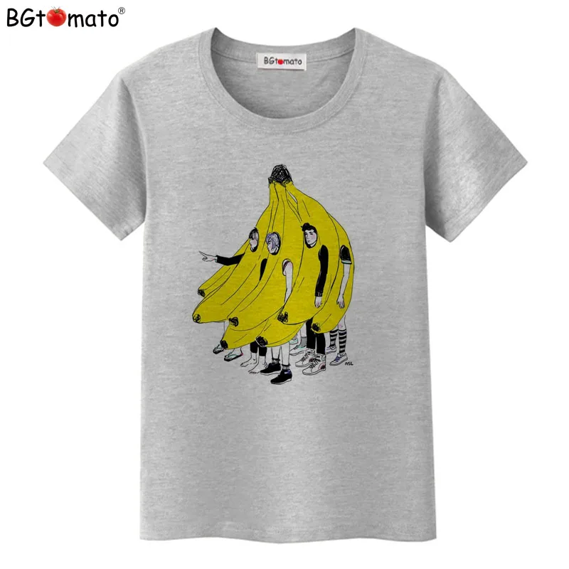 

BGtomato T shirt Creative design banana people funny t shirts Hot sale brand new t-shirt women Cheap sale harajuku top