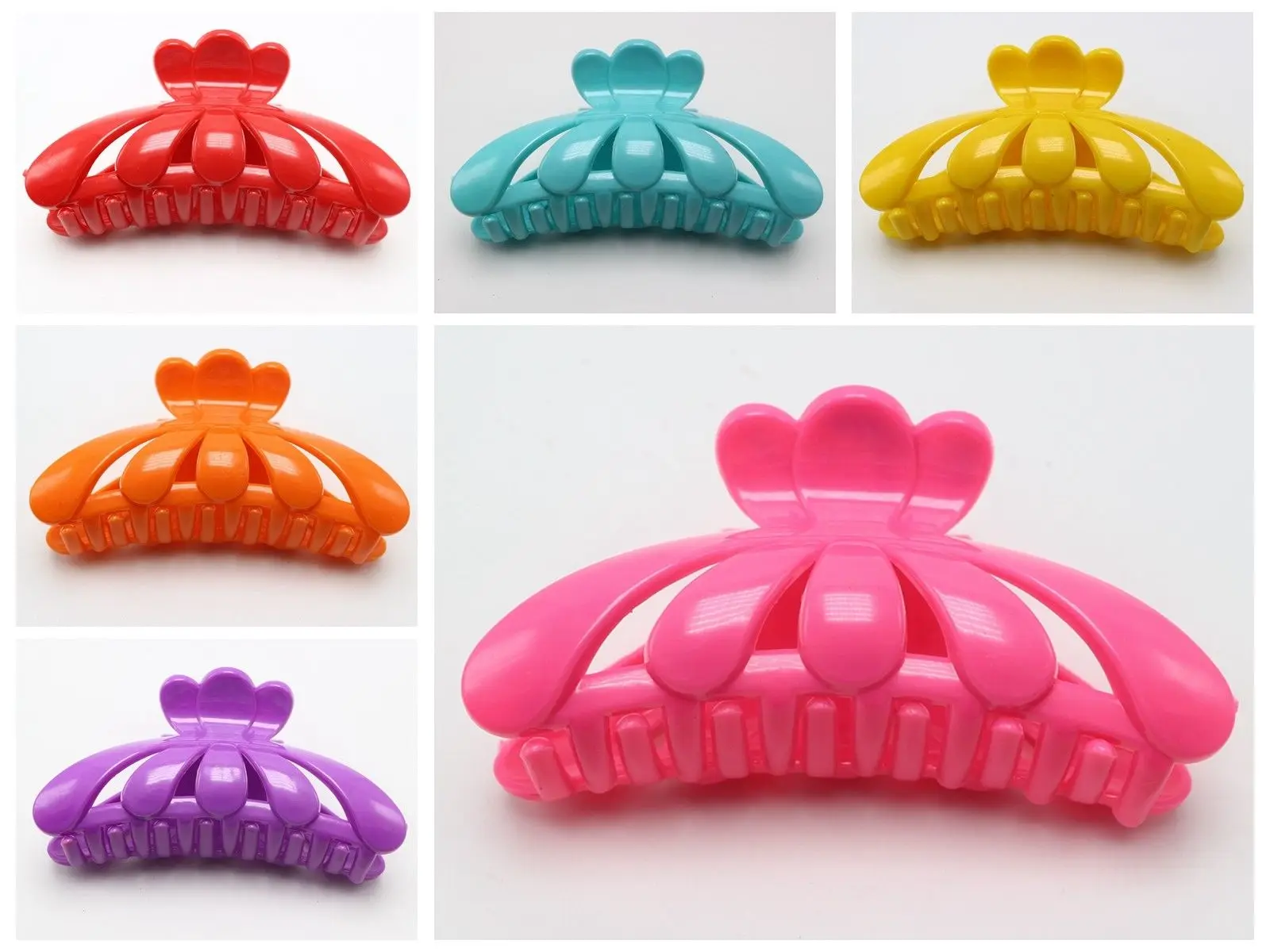 2PCS Large Bubblegum Color Plastic Hair Claw Clamp Clips 115mm Lady Women Hair Access 2pcs replacement plastic shaft blade foot seat for philips hr2003 hr2004 hr2006 hr2024 hr2027 blender knife blender parts