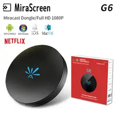 MiraScreen G6 ТВ stick Netflix YouTube Chrome литой для Android ТВ Miracast cromecast HDMI Дисплей ключ Android2 Mini PC адаптироваться