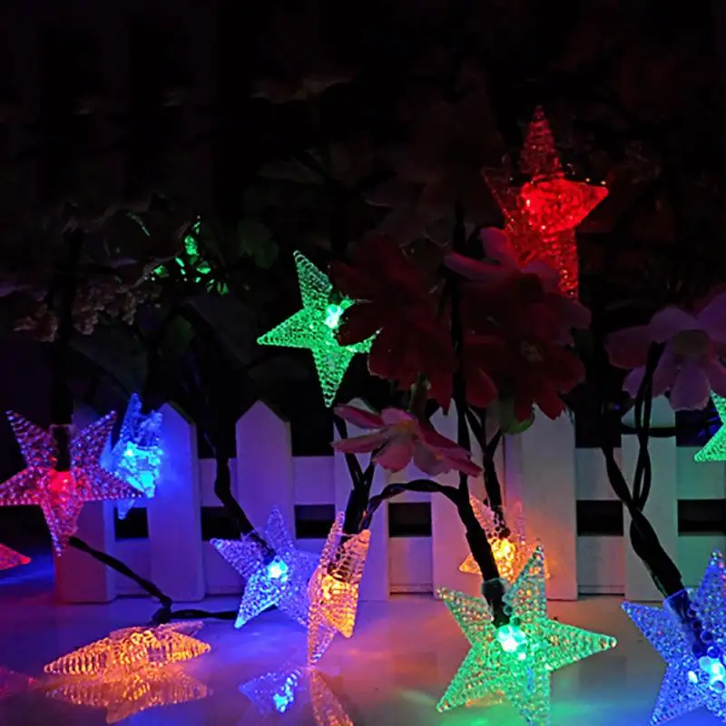 20 Leds Colorful Solar Star Lights Water Proof Led Lamp Light Belt 20 Leds Colorful Solar Star Lights Water Proof Led Lamp Light Belt Perfect To Decorate Your House Room Garden
