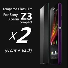 Unitech 2 шт./партия*(Передний+ задний) 2.5D с уровнем твердости 9H взрывоустойчивое закалённое Стекло пленка для sony Xperia Z3 компактный D5833 HD Экран протектор