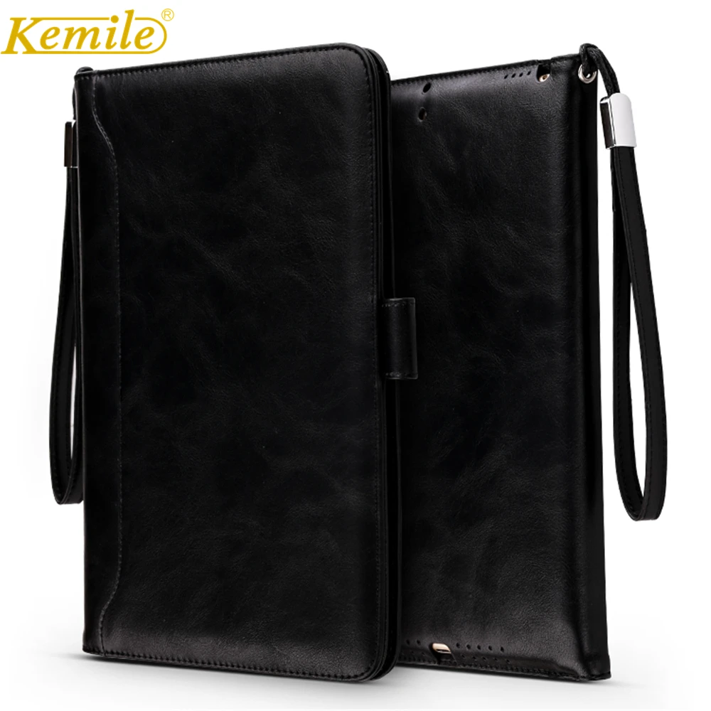 

Luxury Leather Case for iPad air1/air2 Retro Briefcase Auto Wake Up Sleep Hand Belt Holder Stand Flip Cover for iPad air2/air