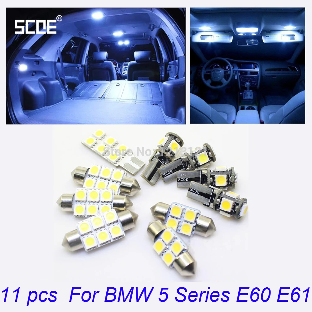 Us 31 9 11 Pieces Scoe Interior Package Dome Reading Light Set For Bmw E60 E61 M5 525i 535i 545i 550i 2004 2005 2006 2007 2008 2009 2010 In Car