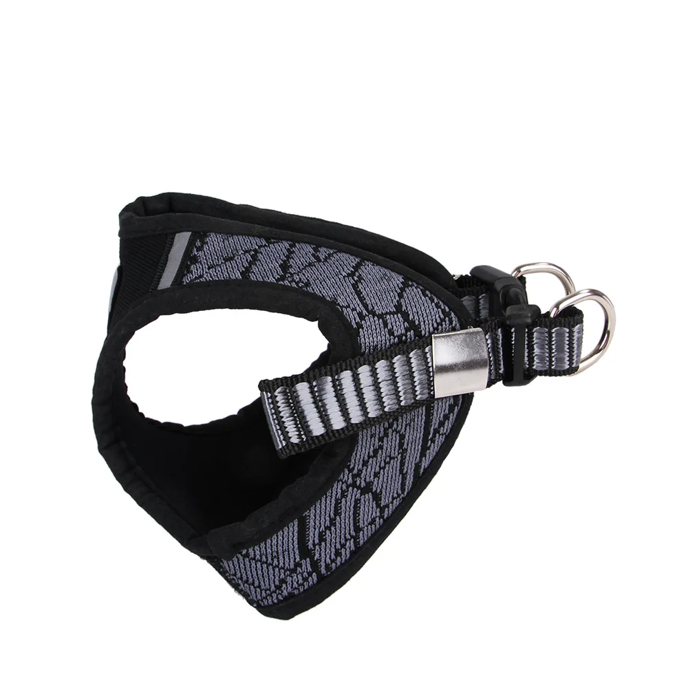 Pet Harness Collar Leads for Medium Small Dogs Vest Harnesses with Reflective Stripe Safety Buckle Traction Rope Dog Chest Strap (5)