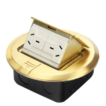 

Round pop ground socket / Office socket / copper alloy two position three insert multifunctional plug DC-007