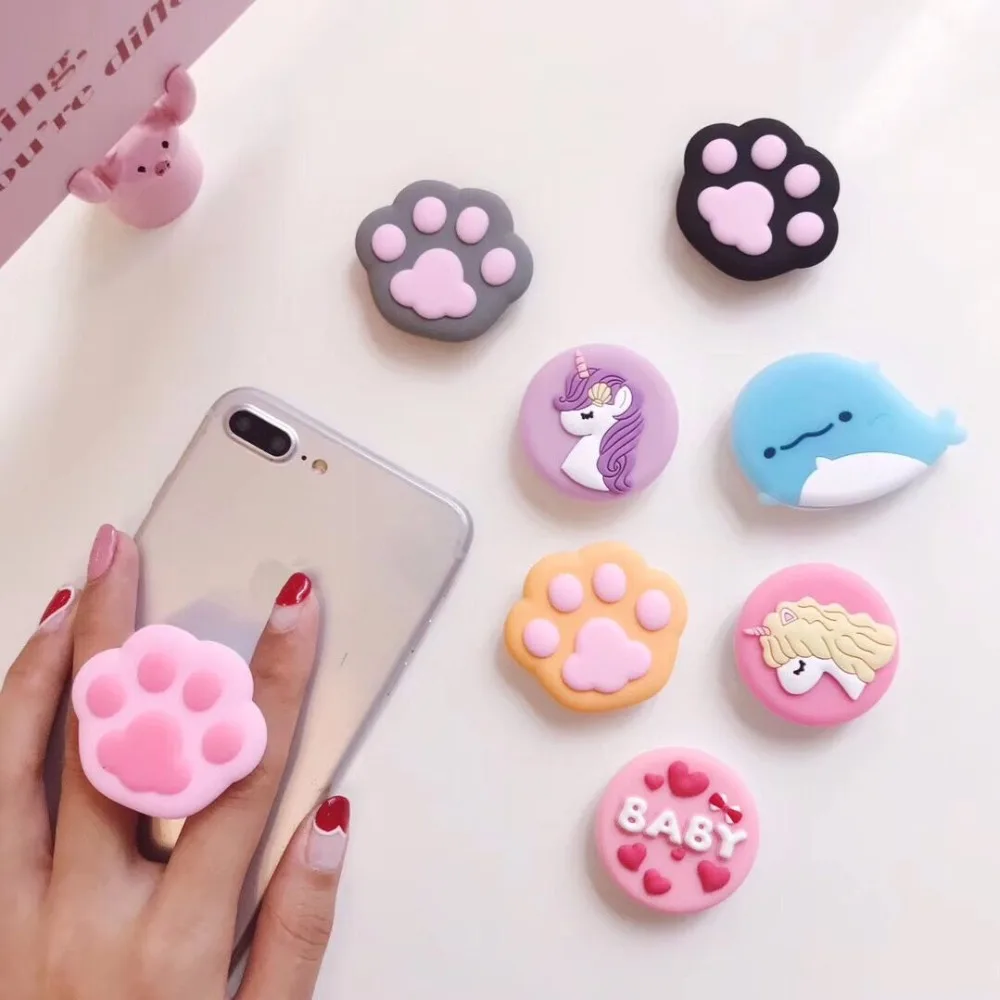 

Air bag cell phone bracket Cartoon luna Cat paw Phone air bag bracket Stand Finger Holder universal stander
