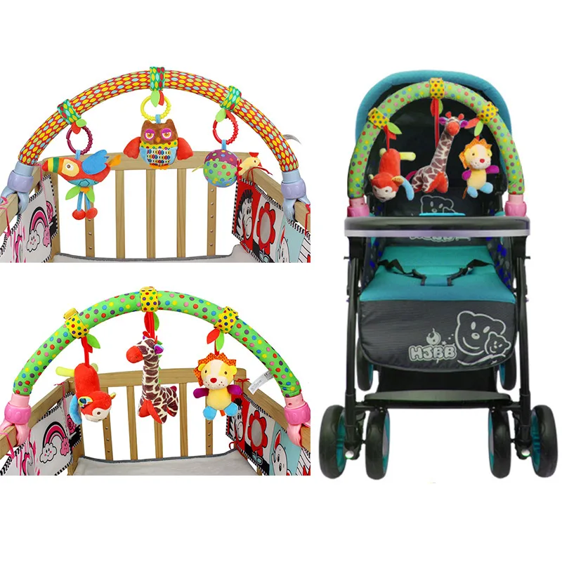 Mobile for Baby Cribs Toys for Newborns Animal Musical Rattles for Stroller Infant Educational