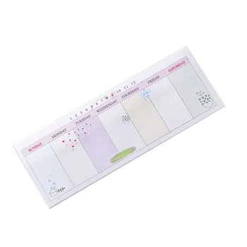 

1Pc Cute Weekly Plan Paper Scrapbooking Bookmark Stickers Sticky Note Memo Pads Stationery Supplies
