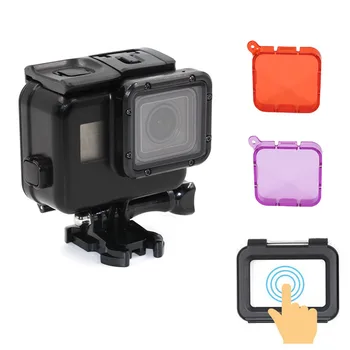 

60M Underwater Protective Housing Shell Waterproof Case w/Touch Screen Backdoor for GoPro Hero 2018/Hero 7 6 5 Blcak Camera New