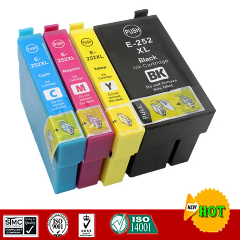 Совместимый чернильный картридж для Epson T2521 T2522 T2523 T2524 T252XL подходит WorkForce WF 7110 7210 7610