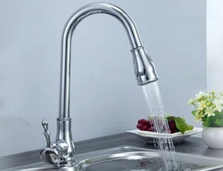 New Polished Chrome Brass Pull Out Spray Kitchen Sink Faucet W/ Swivel Pull-down Spout asf102
