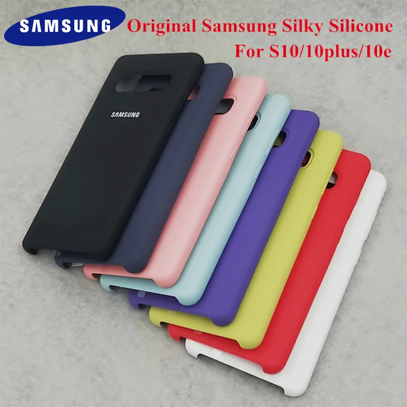 

Original for Samsung Galaxy S10/S10 Plus/S10e Silky Silicone Cover High Quality Soft-Touch Finish Back Protective Shell for S10
