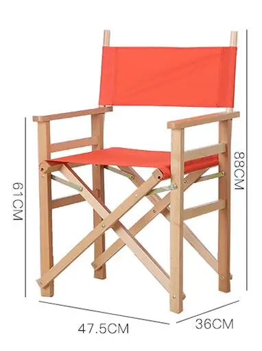 Современное складное кресло с холстом, садовая мебель, стул для визажиста, деревянный стул