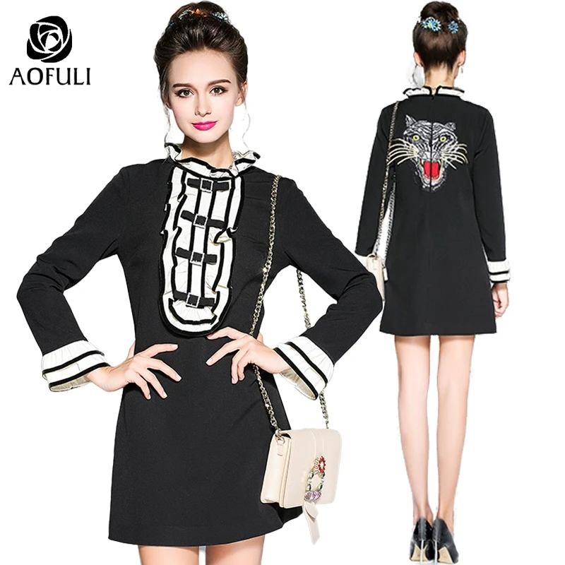 S/XL/2XL/4XL/5XL женское плиссированное платье на осень и зиму модное размера плюс с