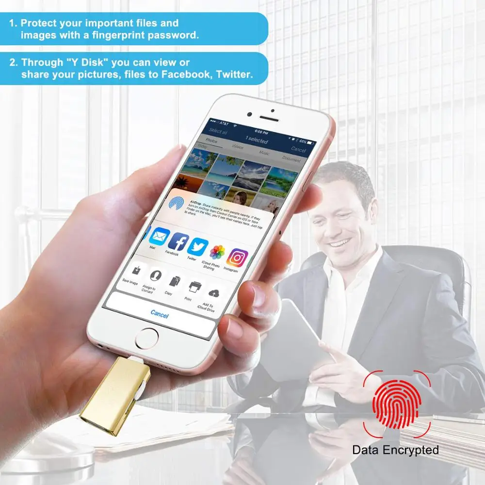 USB флеш накопитель OTG 3 в 1 16 ГБ 32 64 128 Usb 0 для iphone 8 7 Plus 6 6s ipad карта памяти флешка 256