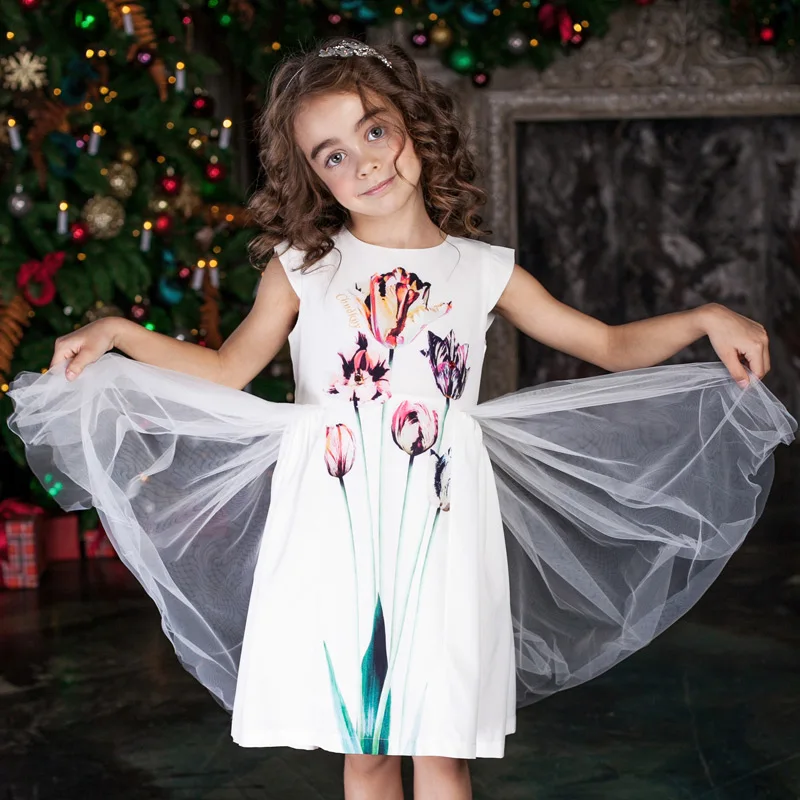 

Childdkivy Girls Summer Mesh Dresses 2018 Flower Girls Cute Princess Dress Kids Dresses For Girls Birthday Children Party Dress
