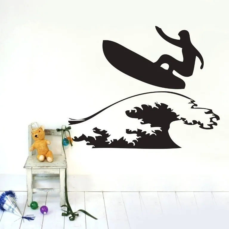 decor-sticker-Surfer-surfboard-Wall-sticker-Vinyl-Decals-home-kids-nursery-room-wall-Art-mural-home
