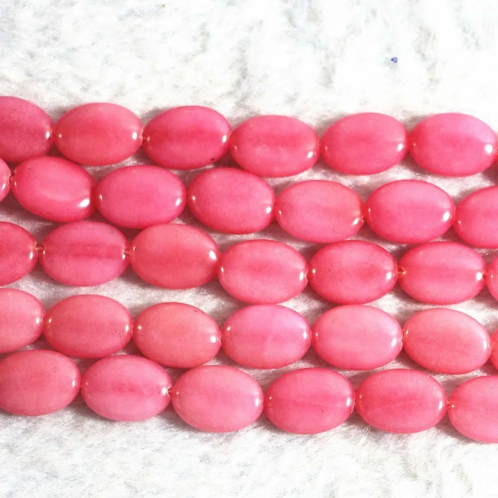 

Lovely Pink stripes natural stone rhodochrosite beads 13x18mm fashion oval diy lovely diy jewelry loose beads 15" B324