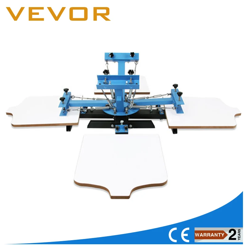 

Screen Printing Machine Silk Screen Printing Machine Screen Printing Press 4 Color 4 Station Adjustable Double Spring Devices