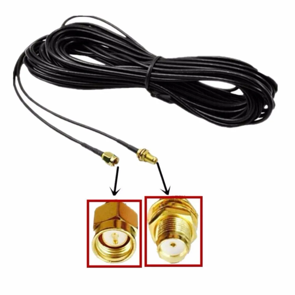 3M Long RG 174 SMA Male to Female Extension Coaxial Cable Adaptersma
