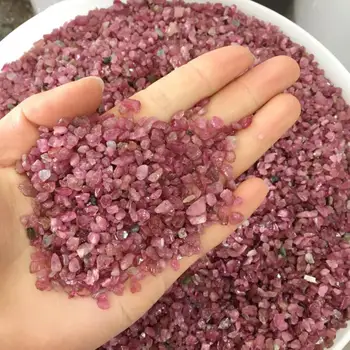 

4mm--6mm top! natura red tourmaline nunatak stone wholesale Raw Mineral Specimens 200g