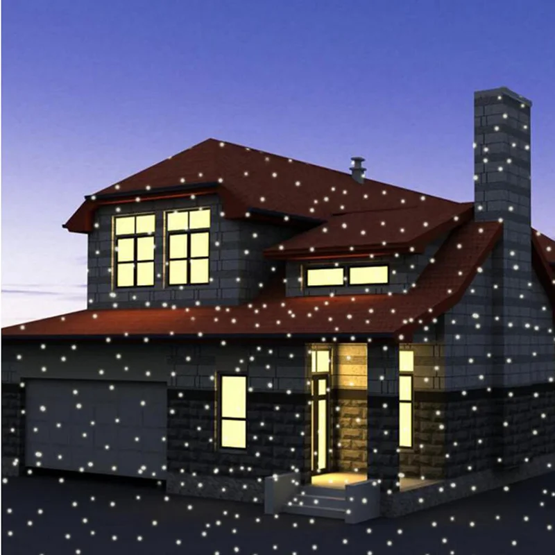 Snowfall Projector Lamp Waterproof Laser Projection Led Christmas Party Lights With Remote Control Snowflake Landscape Light