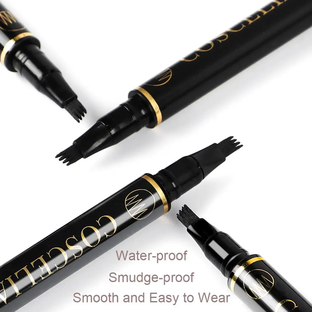 COSCELIA 4 цвета карандаш для бровей водонепроницаемый стойкий карандаш для бровей с четырьмя когтями инструменты для макияжа водостойкий не цветущий