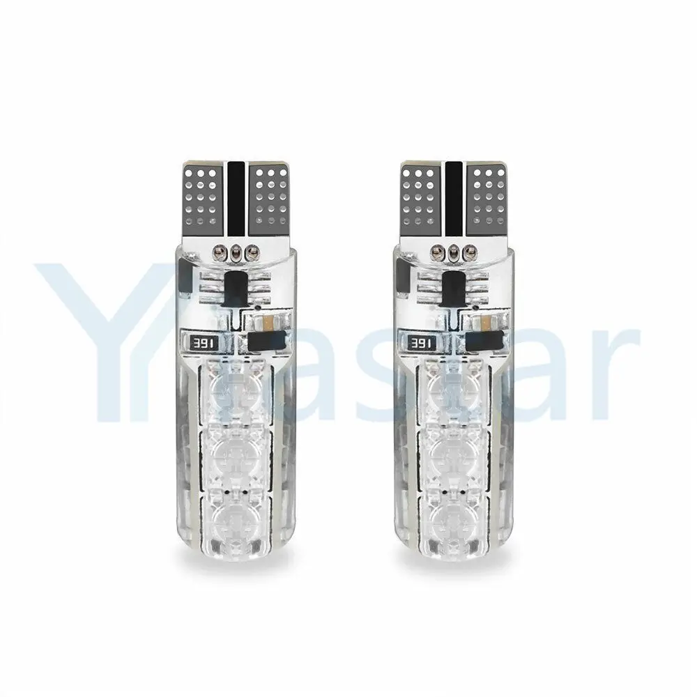 50 комплектов 12 V T10 5630 6 SMD 194 168 W5W кремнезема поворотника Clerance лампа для автомобиля огни автомобиля смесь цветов DC 12 V