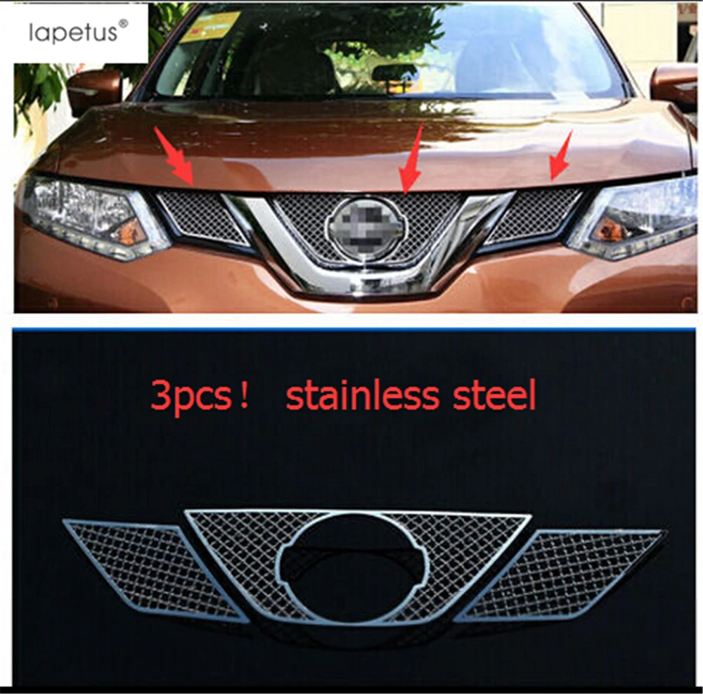 Lapetus аксессуары для Nissan X Trail T32 Rogue 2014 2016 соты стиль Передняя лицевая решетка гриль
