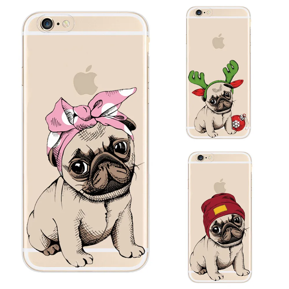 Cool Pug Design Soft TPU Phone Case For Apple iPhone X 5 ... - 1000 x 1000 jpeg 126kB