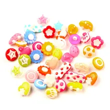 100 ピース混合色スタイルアクリル子供のための縫製服スクラップブッキング装飾---手芸 Diy アクセサリー(China)