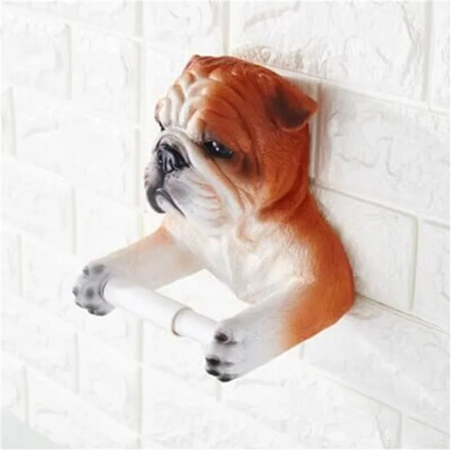 2605 26 De Réductiondessin Animé Créatif Papier Toilette Porte Serviettes 3d Chat Chien Punch Free Suspendu Porte Serviettes En Papier Maison