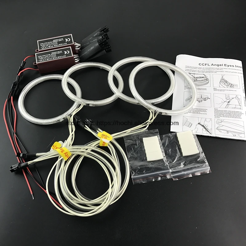 Goedkoop Hochitech Wit 6000K Ccfl Koplamp Halo Angel Demon Eyes Kit Angel Eyes Licht Voor Ssangyong Kyron 2007 2008 2009 2010