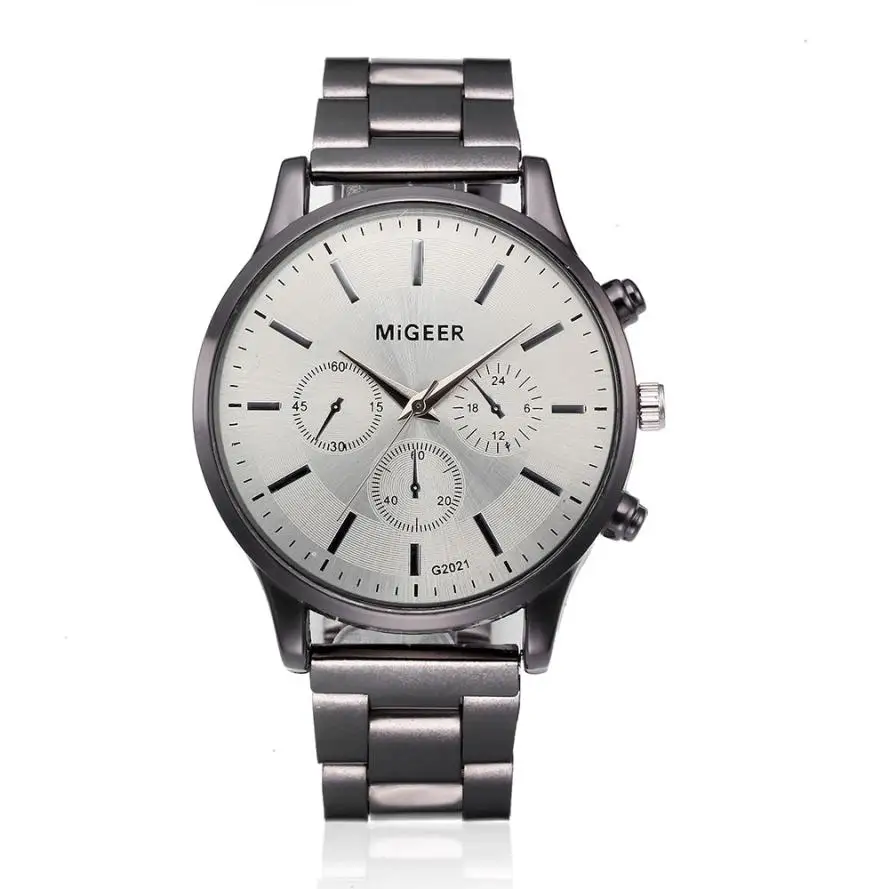 

2018 Fashion Fashion Men Crystal Stainless Steel Analog Quartz Wrist Watch Bracelet reloj mujer Drop Shipping l0727