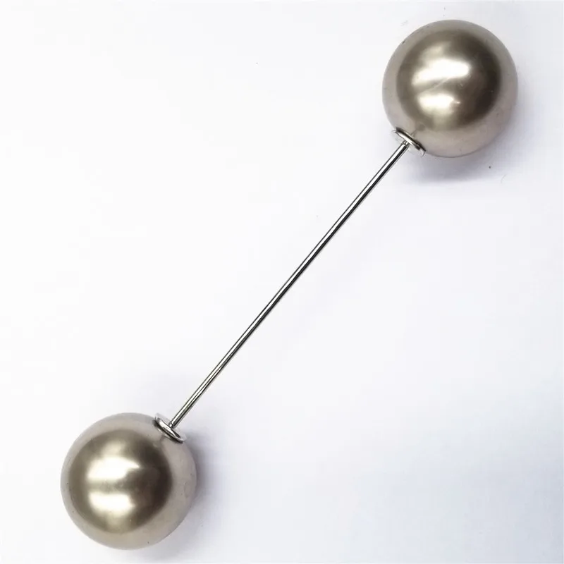 Pearl Gray 1 шт. стразы цветок брошь лацкан Свадебный бутоньерка исламский хиджаб платок на голову булавка - Окраска металла: Pearl Gray