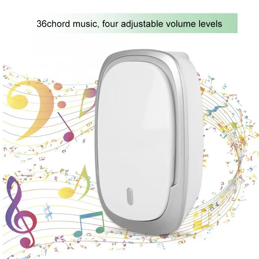 

1V4 Digital Home Wireless Plug-in Door Bell Kit 36 Melodies Waterproof 300M