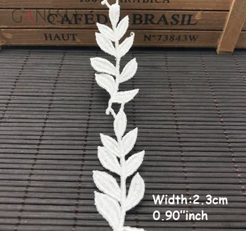 

1yard/lot Width:2.3cm Elegant leaf trims for DIY Water soluble polyester lace Garment embellishment accessories(ss-665)