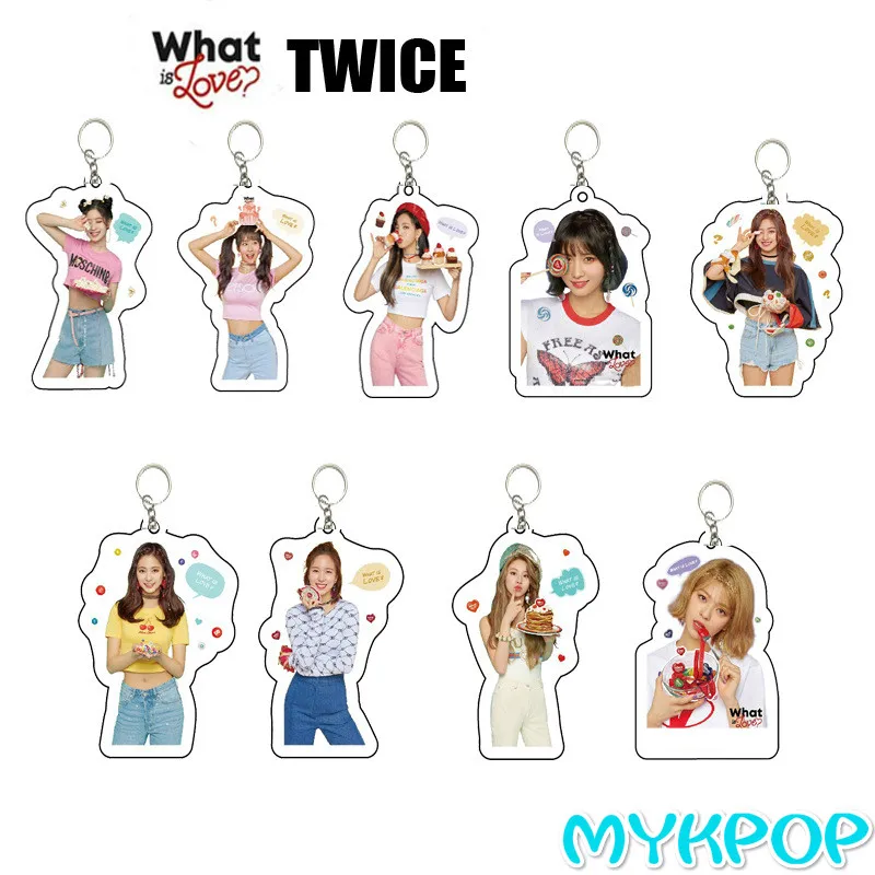 [MYKPOP] Двойной новый альбом WHAT IS LOVE Key Ring Lim Na Yeon Momo Park Ji Hyo sana Мина Tzuyu Yoo JungYeon Fan Gift