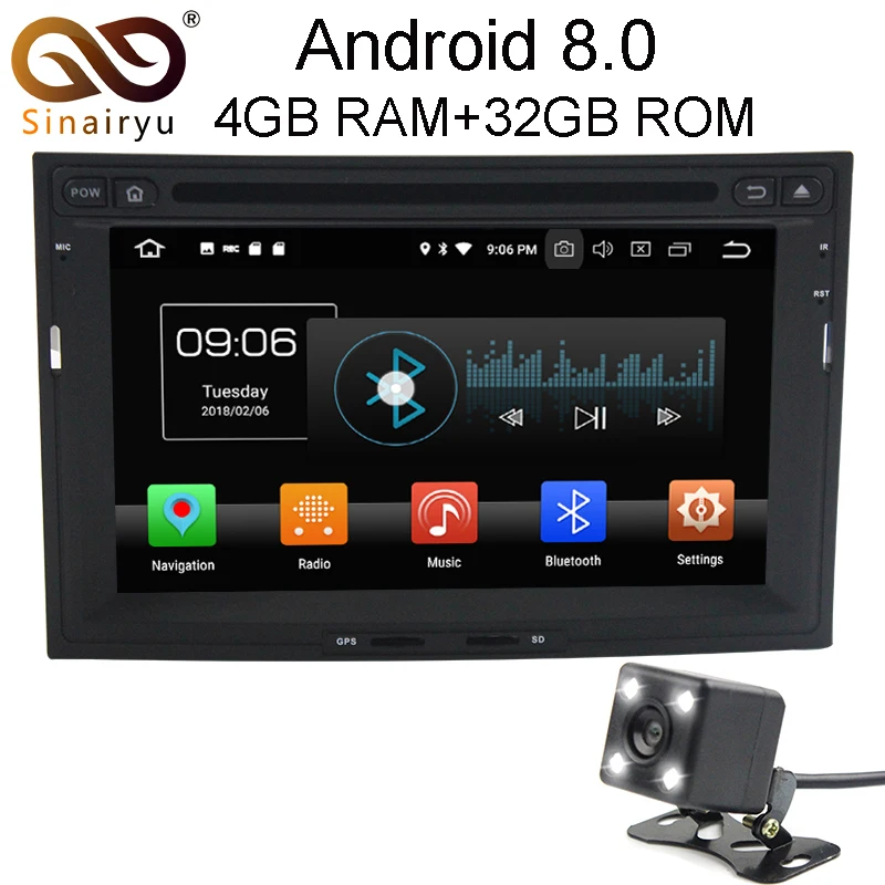 4GB RAM Android 8 0 Car DVD Player GPS Navigation font b Multimedia b font For